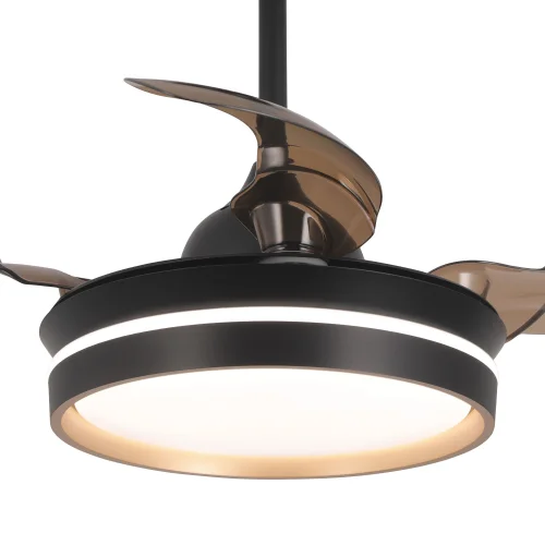 VENTILATORE DA SOFFITTO CON LUCE LED 24W REGOLABILE MOTORE DC NERO CASCADE