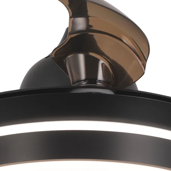 VENTILATORE DA SOFFITTO CON LUCE LED 24W REGOLABILE MOTORE DC NERO CASCADE