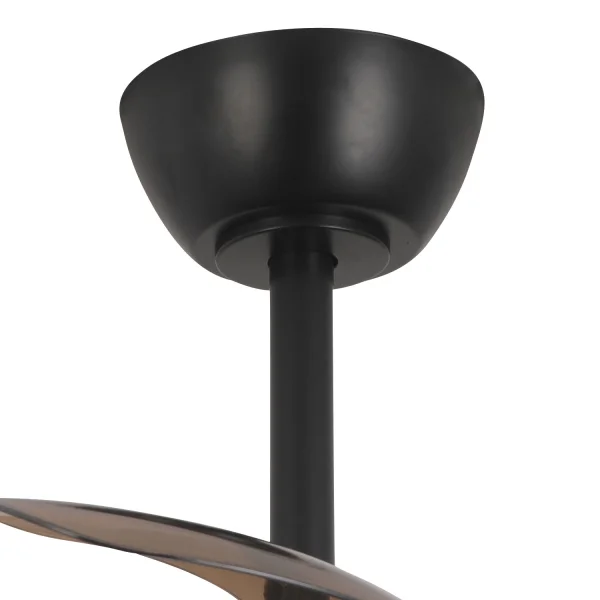 VENTILATORE DA SOFFITTO CON LUCE LED 24W REGOLABILE MOTORE DC NERO CASCADE