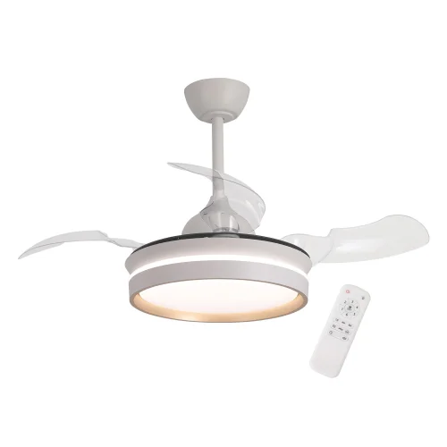Ventilatore Da Soffitto con Luce LED 24W Regolabile Motore DC Bianco Cascade | Lúzete