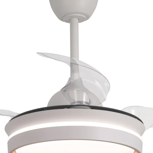 Ventilatore Da Soffitto con Luce LED 24W Regolabile Motore DC Bianco Cascade | Lúzete