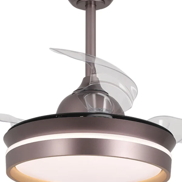 VENTILATORE DA SOFFITTO CON LUCE LED 24W REGOLABILE MOTORE DC ROSSO INDIGO CASCADE