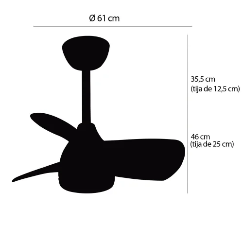 VENTILATORE DA SOFFITTO LED 17W REGOLABILE MOTORE DC BIANCO SIERRA