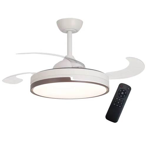 VENTILATORE DA SOFFITTO LED 38W REGOLABILE 4 PALE PIEGHEVOLI SKYLER