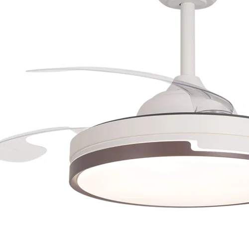 VENTILATORE DA SOFFITTO LED 38W REGOLABILE 4 PALE PIEGHEVOLI SKYLER