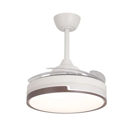 VENTILATORE DA SOFFITTO LED 38W REGOLABILE 4 PALE PIEGHEVOLI SKYLER 2