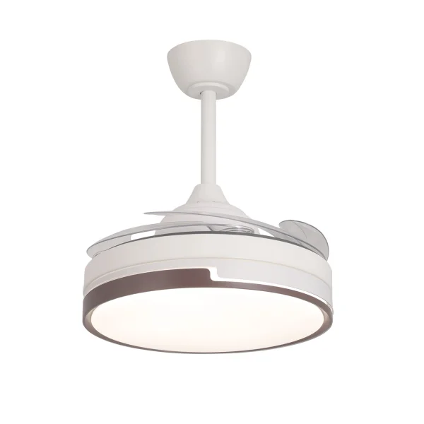 VENTILATORE DA SOFFITTO LED 38W REGOLABILE 4 PALE PIEGHEVOLI SKYLER