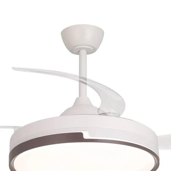 Ventilatore da Soffitto LED 48W Regolabile con 4 Pale Pieghevoli Skyler | Lúzete Ventilatore da Soffitto LED 48W Regolabile con 4 Pale Pieghevoli Skyler | Lúzete