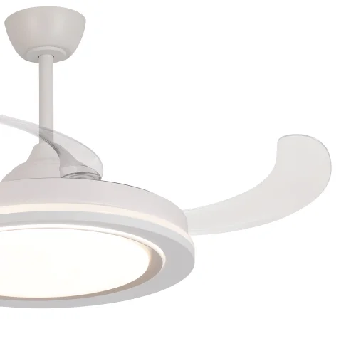 VENTILATORE DA SOFFITTO LED 48W REGOLABILE 4 PALE PIEGHEVOLI HANOI