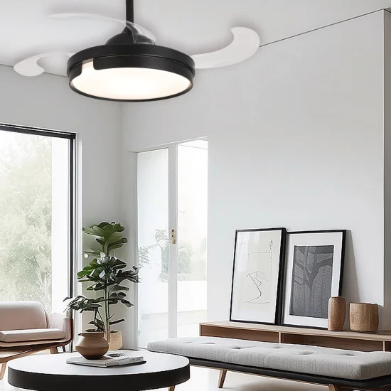 VENTILATORE DA SOFFITTO LED 38W REGOLABILE 4 PALE PLIABILI NASHVILLE 2