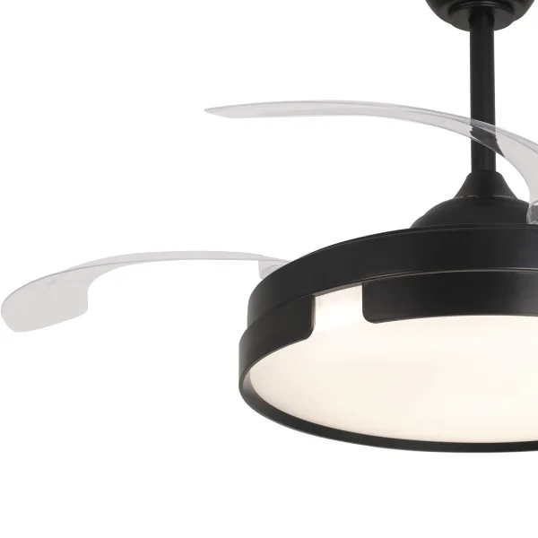 VENTILATORE DA SOFFITTO LED 48W REGOLABILE 4 PALE PIEGHEVOLI NASHVILLE