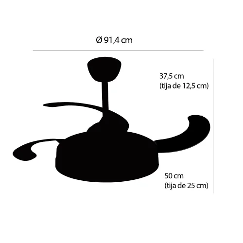 VENTILATORE DA SOFFITTO LED 38W REGOLABILE 4 PALE PIEGHEVOLI WELLINGTON VENTILATORE DA SOFFITTO LED 38W REGOLABILE 4 PALE PIEGHEVOLI WELLINGTON
