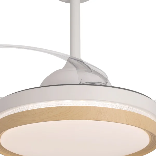 VENTILATORE DA SOFFITTO LED 38W REGOLABILE 4 PALE PIEGHEVOLI TUCSON