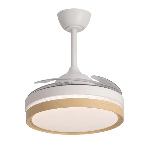 VENTILATORE DA SOFFITTO LED 38W REGOLABILE 4 PALE PIEGHEVOLI TUCSON