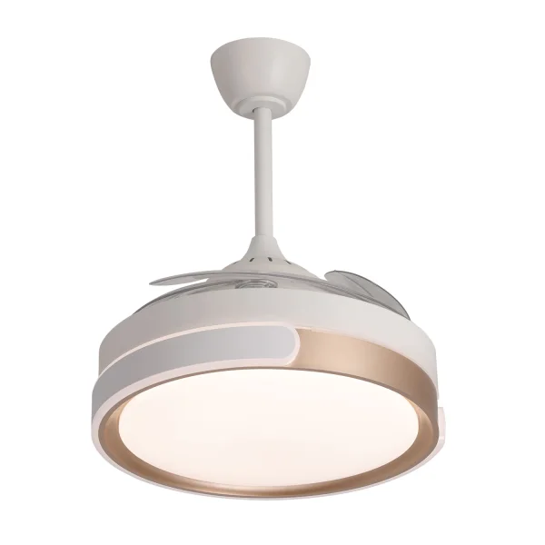 VENTILATORE DA SOFFITTO LED 35W REGOLABILE 4 PALE RETRACTILI BURLINGTON