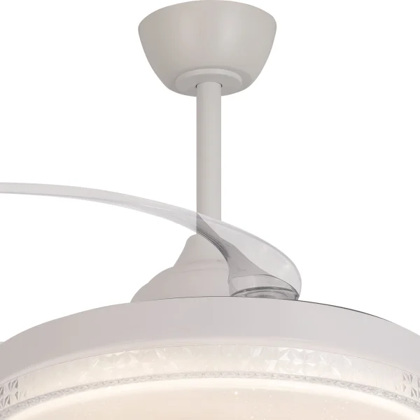 VENTILATORE DA SOFFITTO LED 48W REGOLABILE 4 PALE RETRATTILI PRAGA VENTILATORE DA SOFFITTO LED 48W REGOLABILE 4 PALE RETRATTILI PRAGA