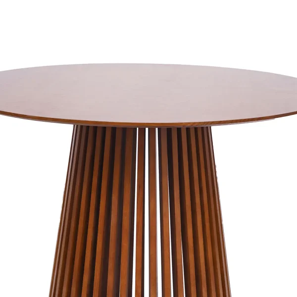 TAVOLO DA PRANZO ROTONDO IN LEGNO DI NOCE Ø100 CM NEREA