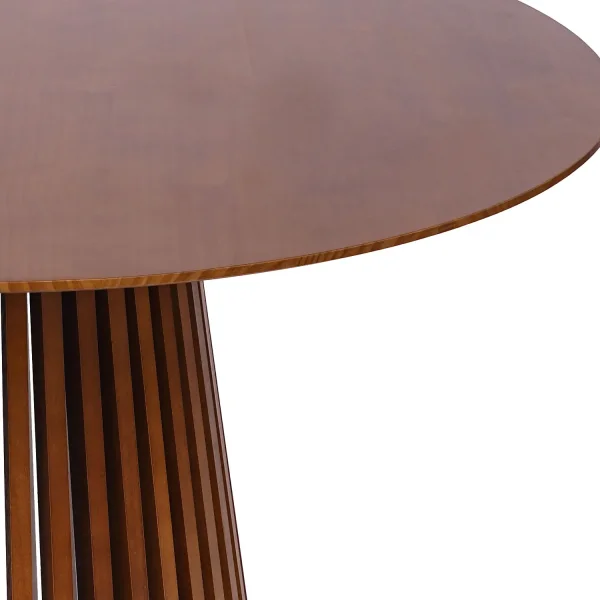 TAVOLO DA PRANZO ROTONDO IN LEGNO DI NOCE Ø120 CM NEREA