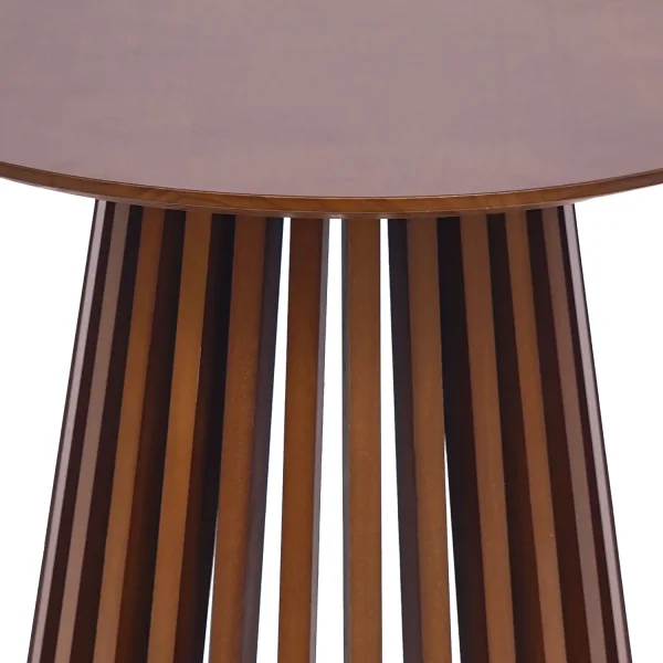 TAVOLINO DA SALOTTO ROTONDO IN LEGNO DI NOCE Ø50 CM NEREA