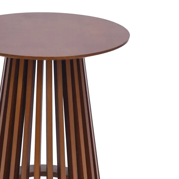 TAVOLINO DA SALOTTO ROTONDO IN LEGNO DI NOCE Ø50 CM NEREA