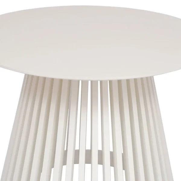 TAVOLINO DA SALOTTO ROTONDO IN LEGNO BIANCO Ø70 CM NEREA