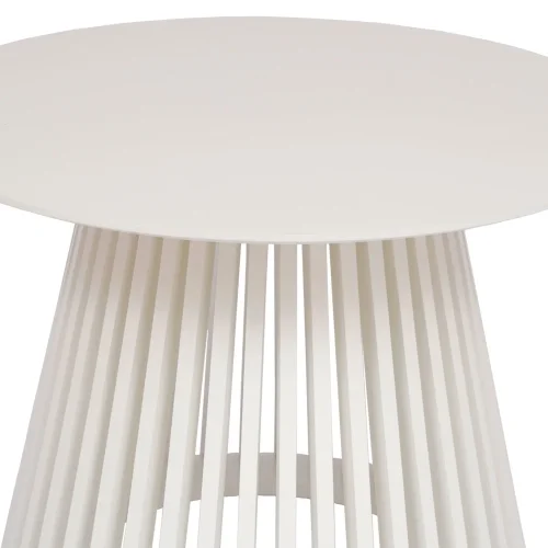 TAVOLINO DA SALOTTO ROTONDO IN LEGNO BIANCO Ø70 CM NEREA