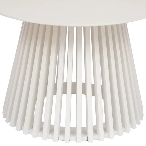 TAVOLINO DA SALOTTO ROTONDO IN LEGNO BIANCO Ø70 CM NEREA