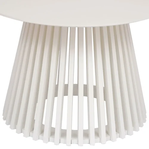 TAVOLINO DA SALOTTO ROTONDO IN LEGNO BIANCO Ø70 CM NEREA