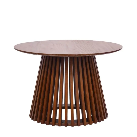 TAVOLINO RONDO IN LEGNO NOCE Ø70 CM NEREA