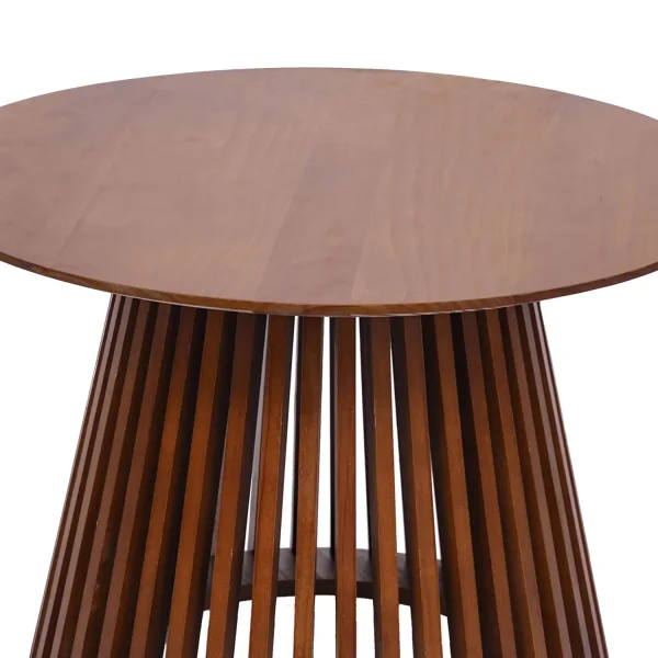 TAVOLINO RONDO IN LEGNO NOCE Ø70 CM NEREA