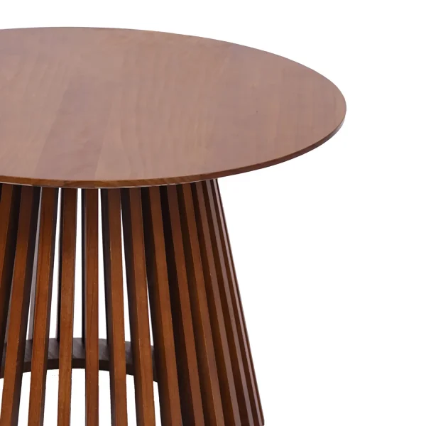 TAVOLINO RONDO IN LEGNO NOCE Ø70 CM NEREA