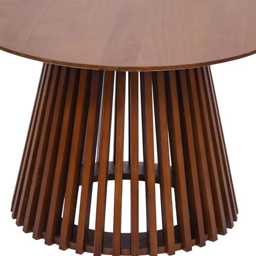 TAVOLINO RONDO IN LEGNO NOCE Ø70 CM NEREA