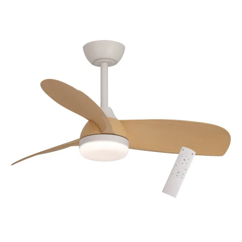 VENTILATORE DA SOFFITTO CON LUCE MOTORE DC SIERRA COLORE LEGNO CHIARO Ø 91,4 CM