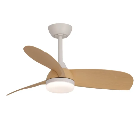 VENTILATORE DA SOFFITTO CON LUCE MOTORE DC SIERRA COLORE LEGNO CHIARO Ø 91,4 CM