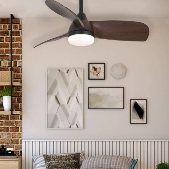 VENTILATORE DA SOFFITTO CON LUCE MOTORE DC SIERRA COLORE NOCE Ø 91,4 CM 2