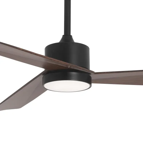 VENTILATORE DA SOFFITTO CON LUCE MOTORE DC BELIZE NERO/LEGNO NOCE Ø 135,2 CM
