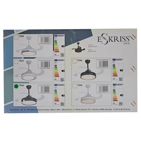 VENTILATORE DA SOFFITTO LED 38W REGOLABILE 4 PALE PIEGHEVOLI NASHVILLE VENTILATORE DA SOFFITTO LED 38W REGOLABILE 4 PALE PIEGHEVOLI NASHVILLE