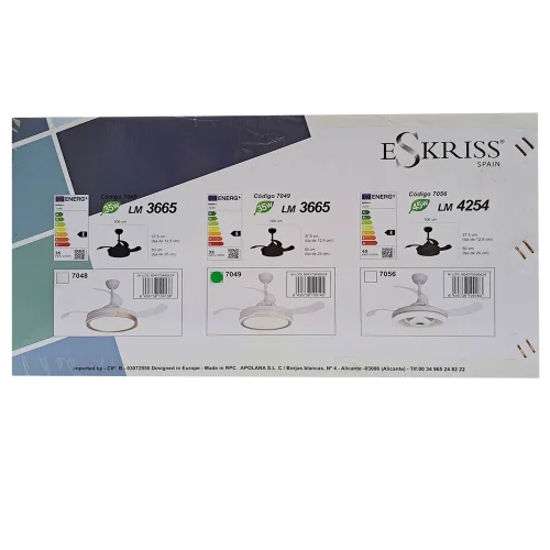 VENTILATORE DA SOFFITTO LED 35W REGOLABILE CON 4 PALE RITRAIBILI CHARLESTON