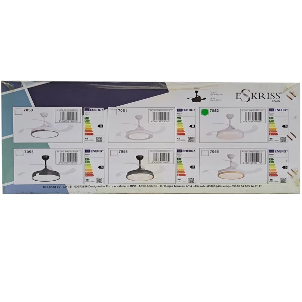 VENTILATORE DA SOFFITTO LED 48W REGOLABILE CON 4 PALE RITRAIBILI PRAGA VENTILATORE DA SOFFITTO LED 48W REGOLABILE CON 4 PALE RITRAIBILI PRAGA