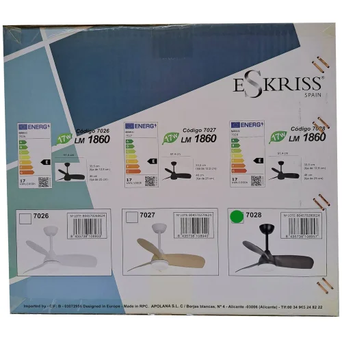 VENTILATORE DA SOFFITTO CON LUCE MOTORE DC SIERRA COLORE NOCE Ø 91,4 CM