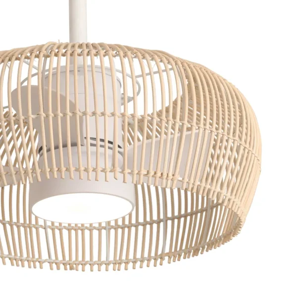 VENTILATORE DA SOFFITTO LED 18W 3000-6000K CON SCHERMO IN RATTAN CHIARO MAUI VENTILATORE DA SOFFITTO LED 18W 3000-6000K CON SCHERMO IN RATTAN CHIARO MAUI