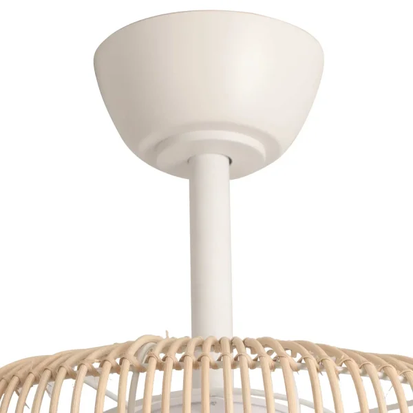 VENTILATORE DA SOFFITTO LED 18W 3000-6000K CON SCHERMO IN RATTAN CHIARO MAUI VENTILATORE DA SOFFITTO LED 18W 3000-6000K CON SCHERMO IN RATTAN CHIARO MAUI