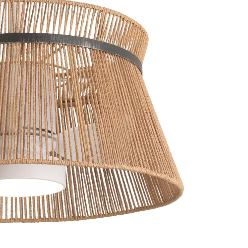 VENTILATORE DA SOFFITTO LED 18W 3000-6000K CON SCHERMO IN FILO DI CORDA MAKENA VENTILATORE DA SOFFITTO LED 18W 3000-6000K CON SCHERMO IN FILO DI CORDA MAKENA