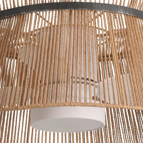 VENTILATORE DA SOFFITTO LED 18W 3000-6000K CON SCHERMO IN FILO DI CORDA MAKENA VENTILATORE DA SOFFITTO LED 18W 3000-6000K CON SCHERMO IN FILO DI CORDA MAKENA