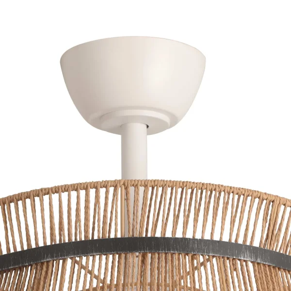 VENTILATORE DA SOFFITTO LED 18W 3000-6000K CON SCHERMO IN FILO DI CORDA MAKENA VENTILATORE DA SOFFITTO LED 18W 3000-6000K CON SCHERMO IN FILO DI CORDA MAKENA