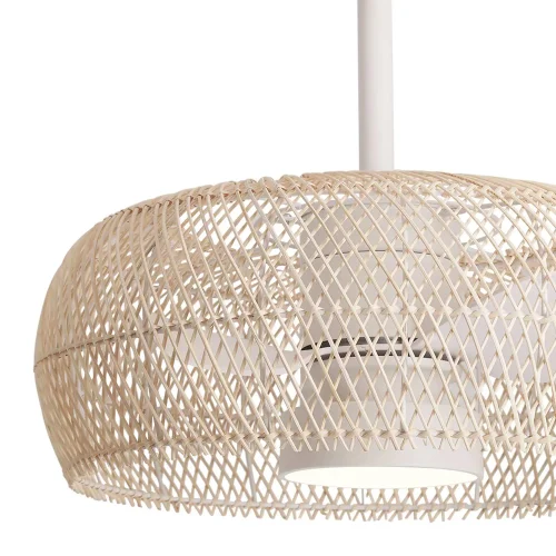 VENTILATORE DA SOFFITTO LED 18W 3000-6000K SCHERMO IN RATAN NATURALE KOLOA VENTILATORE DA SOFFITTO LED 18W 3000-6000K SCHERMO IN RATAN NATURALE KOLOA