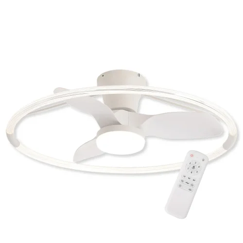 VENTILATORE DA SOFFITTO STILE PLAFONIERA LED 40W 3000-6000K 3 PALE BIANCO PIETRO VENTILATORE DA SOFFITTO STILE PLAFONIERA LED 40W 3000-6000K 3 PALE BIANCO PIETRO