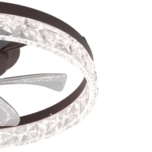 VENTILATORE DA SOFFITTO STILE PLAFONIERA LED 30W 3000-6000K 5 PALE NERO ROCHELLE VENTILATORE DA SOFFITTO STILE PLAFONIERA LED 30W 3000-6000K 5 PALE NERO ROCHELLE
