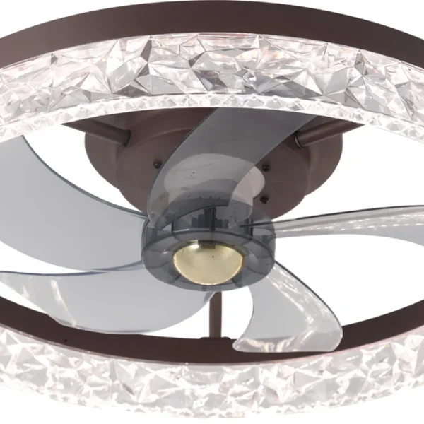 VENTILATORE DA SOFFITTO STILE PLAFONIERA LED 30W 3000-6000K 5 PALE NERO ROCHELLE VENTILATORE DA SOFFITTO STILE PLAFONIERA LED 30W 3000-6000K 5 PALE NERO ROCHELLE