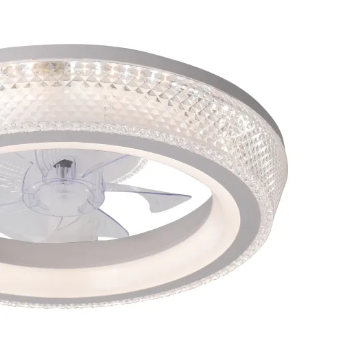 VENTILATORE DA SOFFITTO STILE PLAFONIERA LED 48W 3000-6000K 5 PALE BIANCO GLIMMER VENTILATORE DA SOFFITTO STILE PLAFONIERA LED 48W 3000-6000K 5 PALE BIANCO GLIMMER